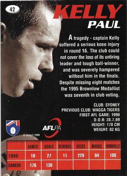 1999 Select AFL Premiere #42 Paul Kelly Back
